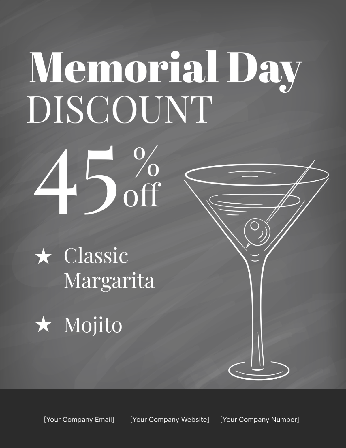 Free Memorial Day Bar Flyer Template