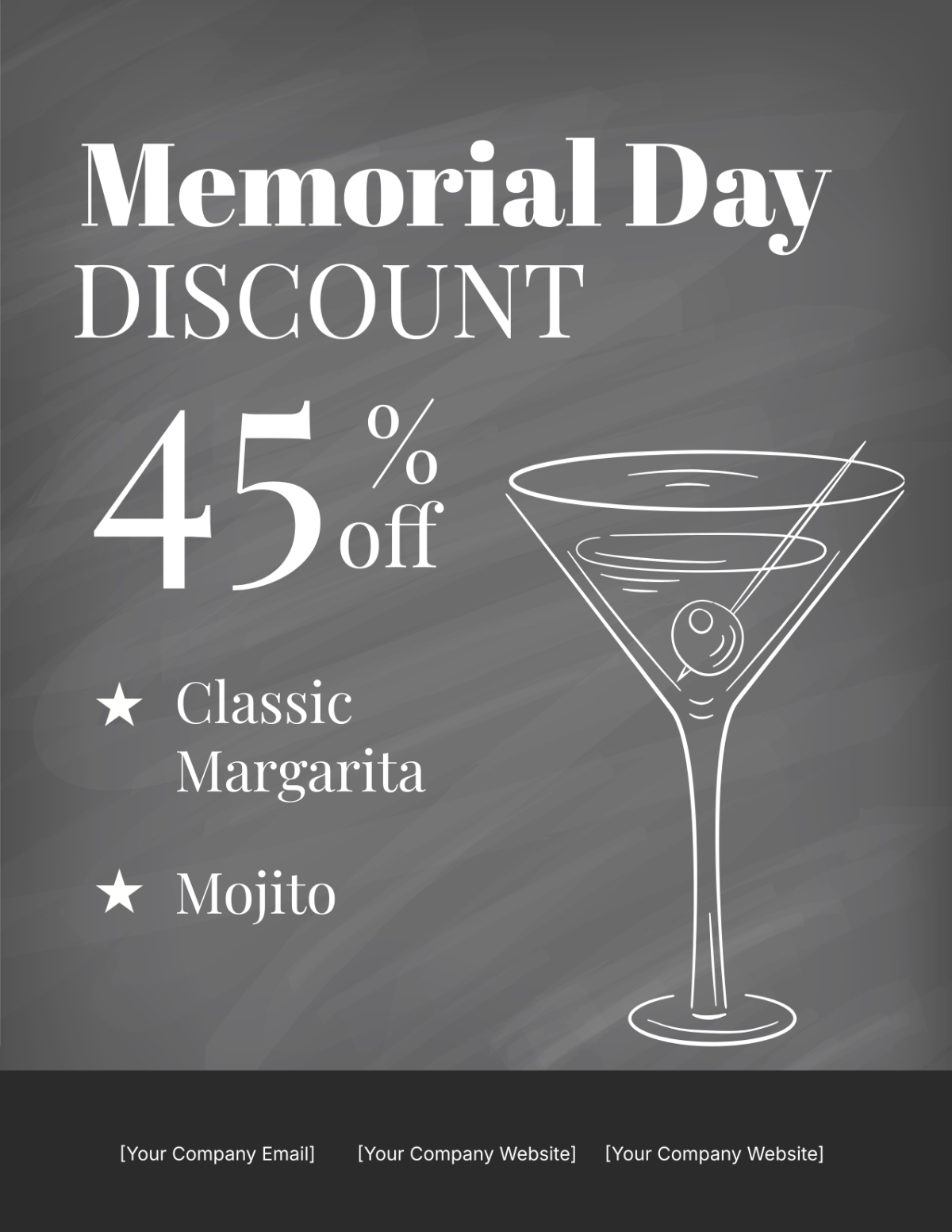 Memorial Day Bar Flyer Template - Edit Online & Download