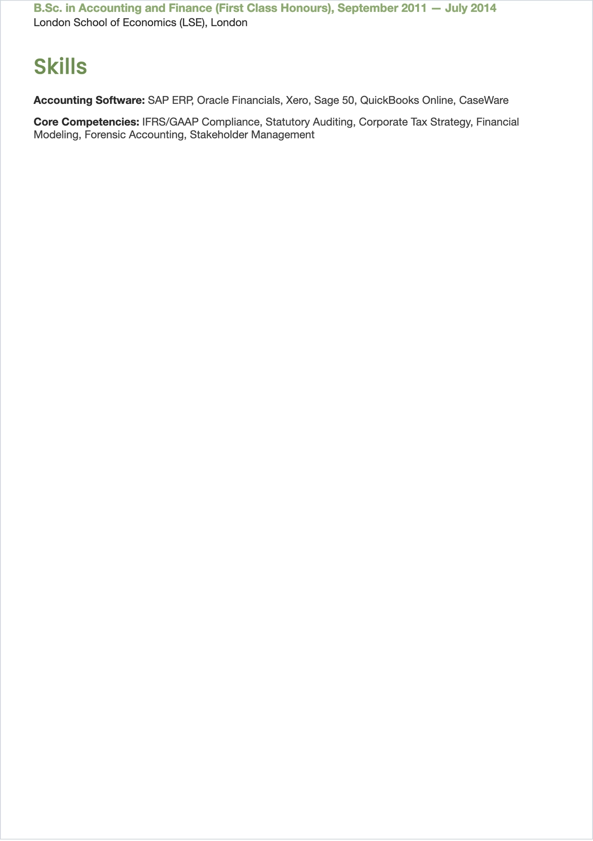 Free Chartered Accountant ATS CV Template, AI CV Builder