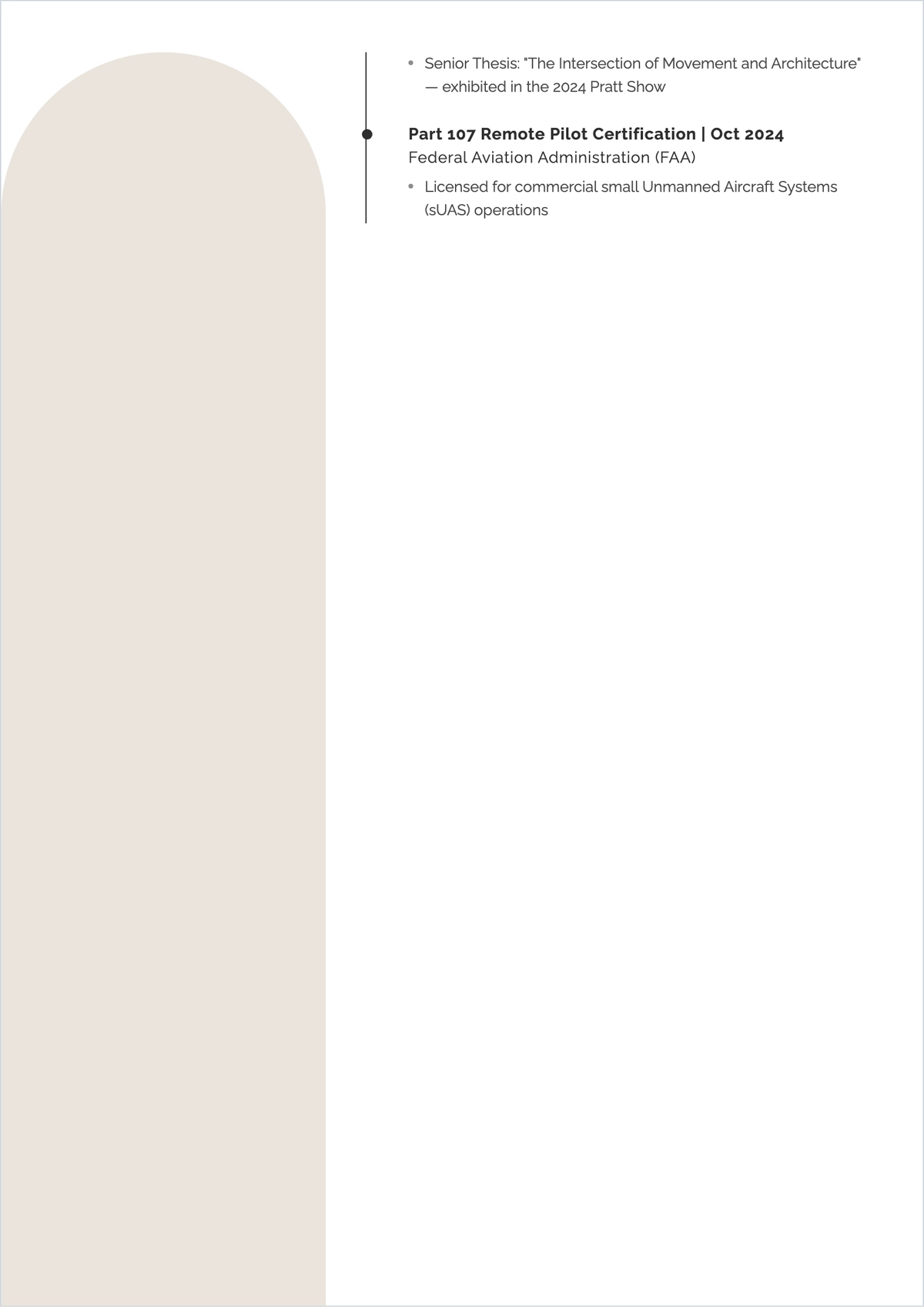 Free Beginner ATS CV for Photographer Template, AI CV Builder
