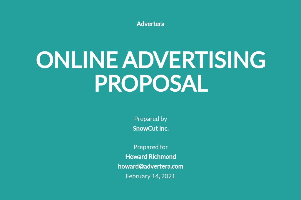 Advertising Proposal Template