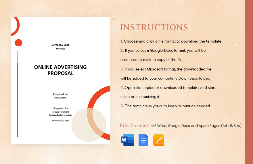 Online Advertising Proposal Template