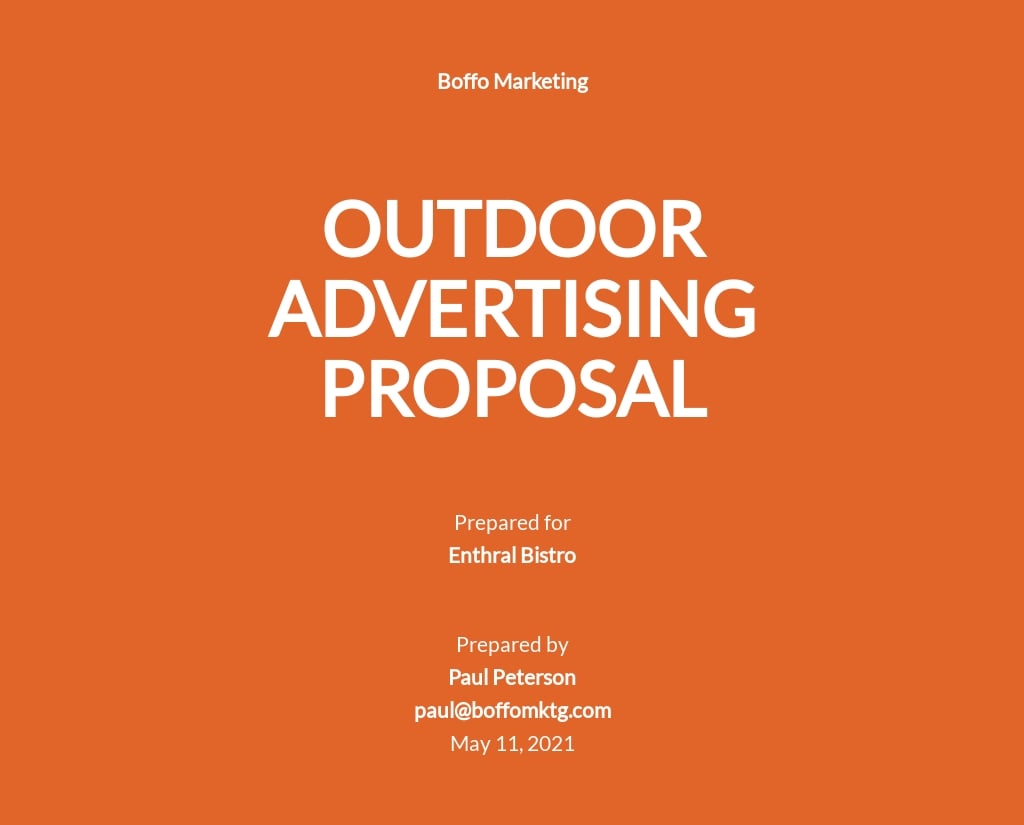 outdoor advertising agency business plan sample