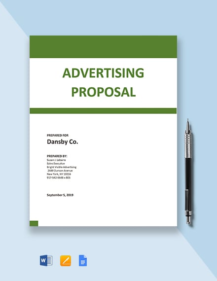 Outdoor Advertising Proposal Template - Word | Google Docs ...