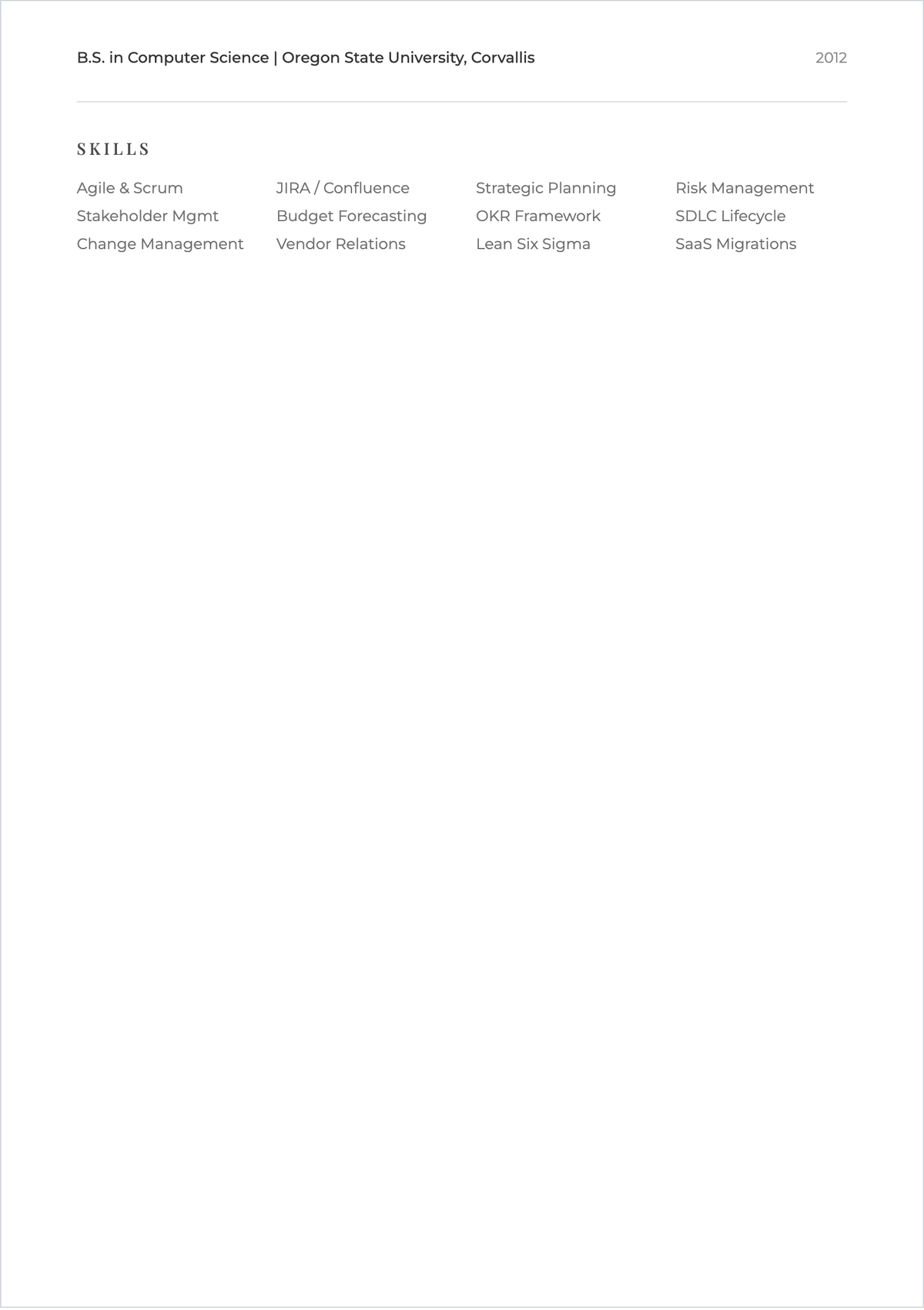 Free Skill Based ATS CV Template, AI CV Builder