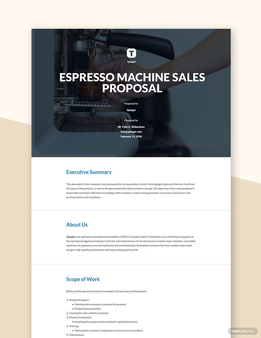 Basic Sales Proposal Template