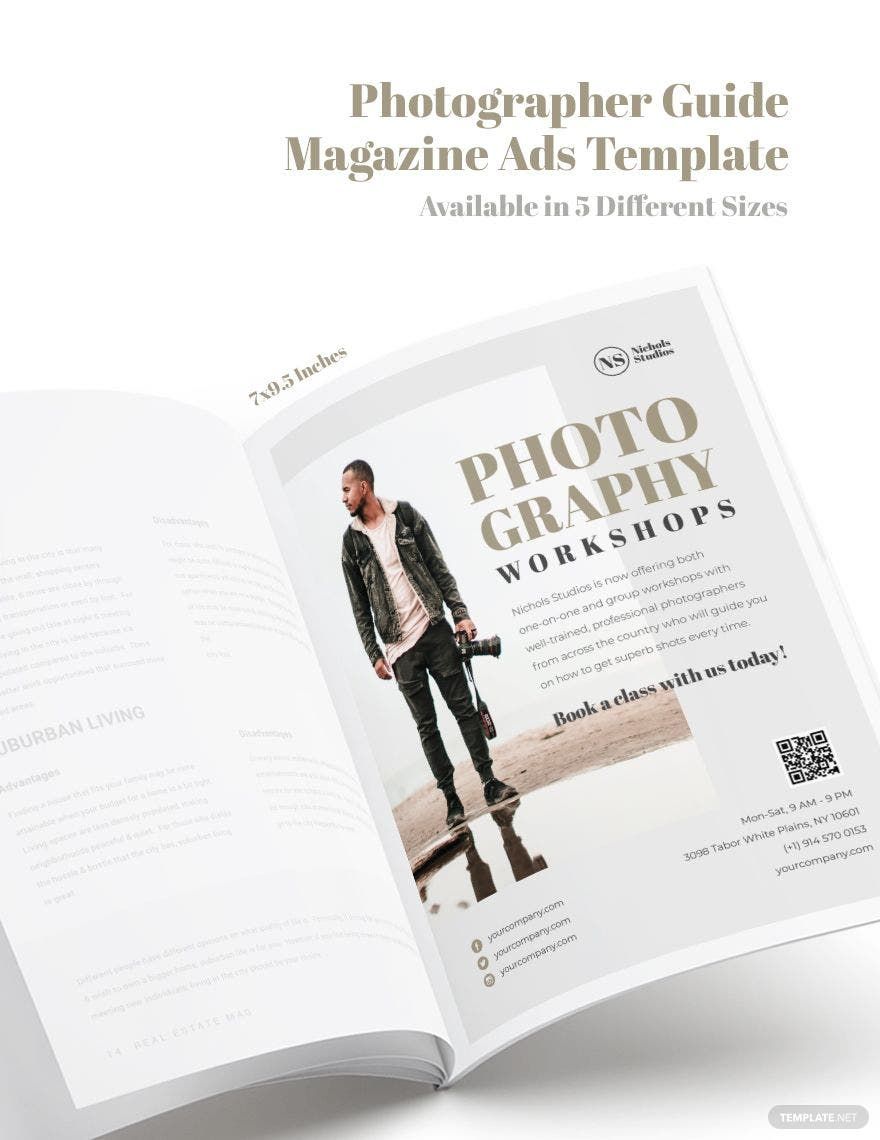 Photographer Guide Magazine Ads Template