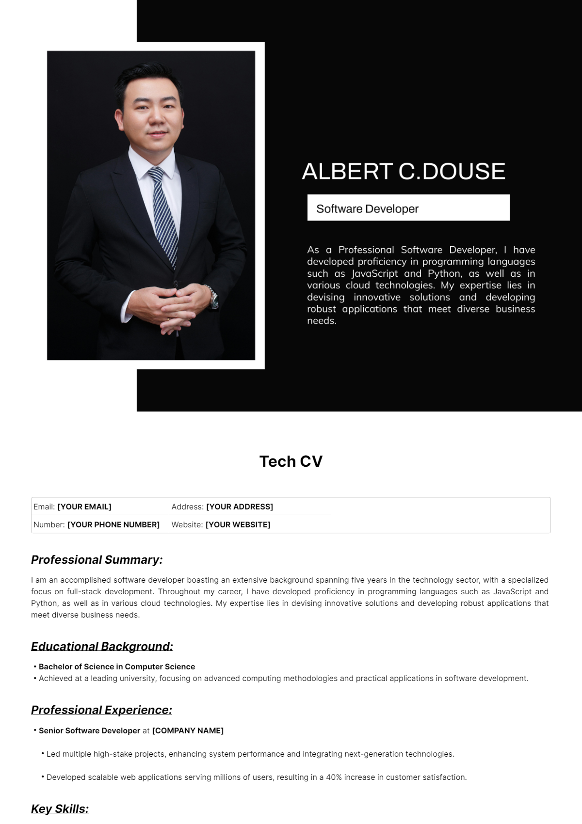 Tech CV Template