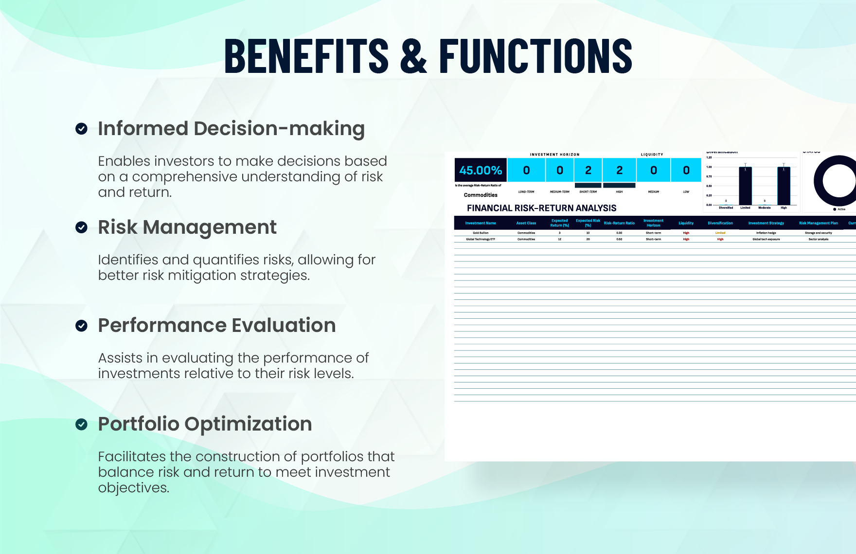 Financial Risk-Return Analysis Template