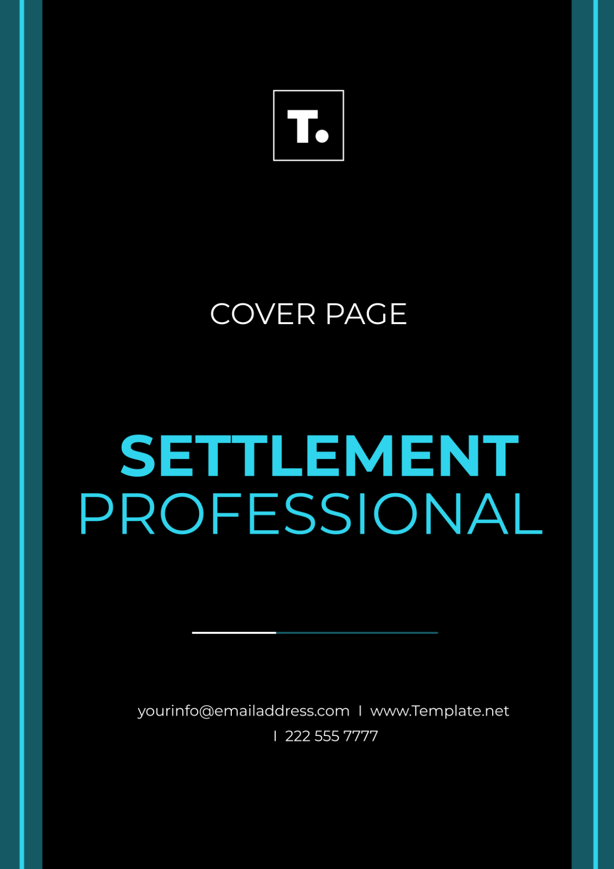 Settlement Professional Cover Page Template - Edit Online & Download