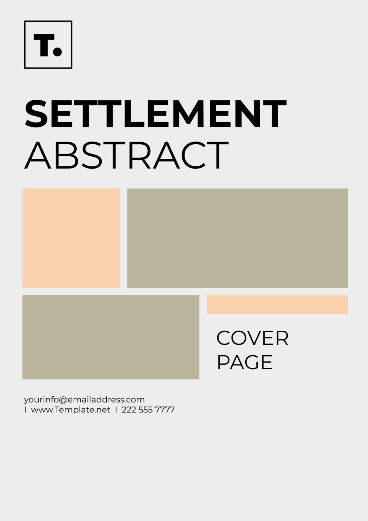 Settlement Abstract Cover Page