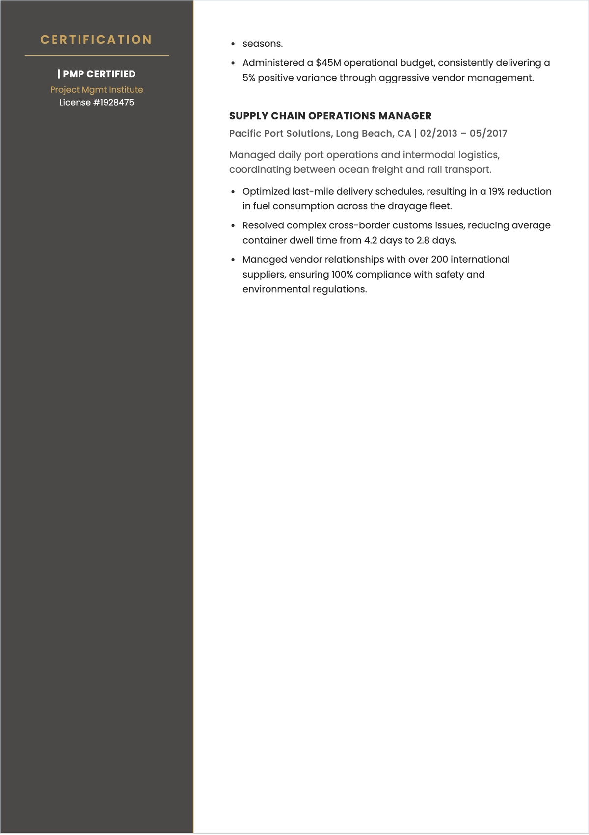 Free Business ATS Resume Template, AI Resume Builder