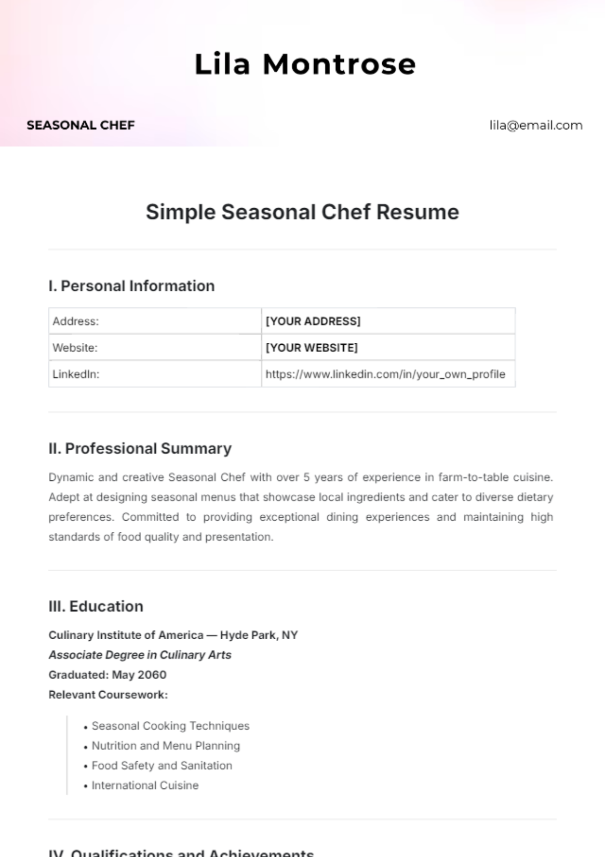 Free Resume Cover Page Template To Edit Online