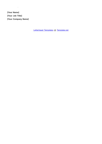 Free Business Letterhead Template to Edit Online
