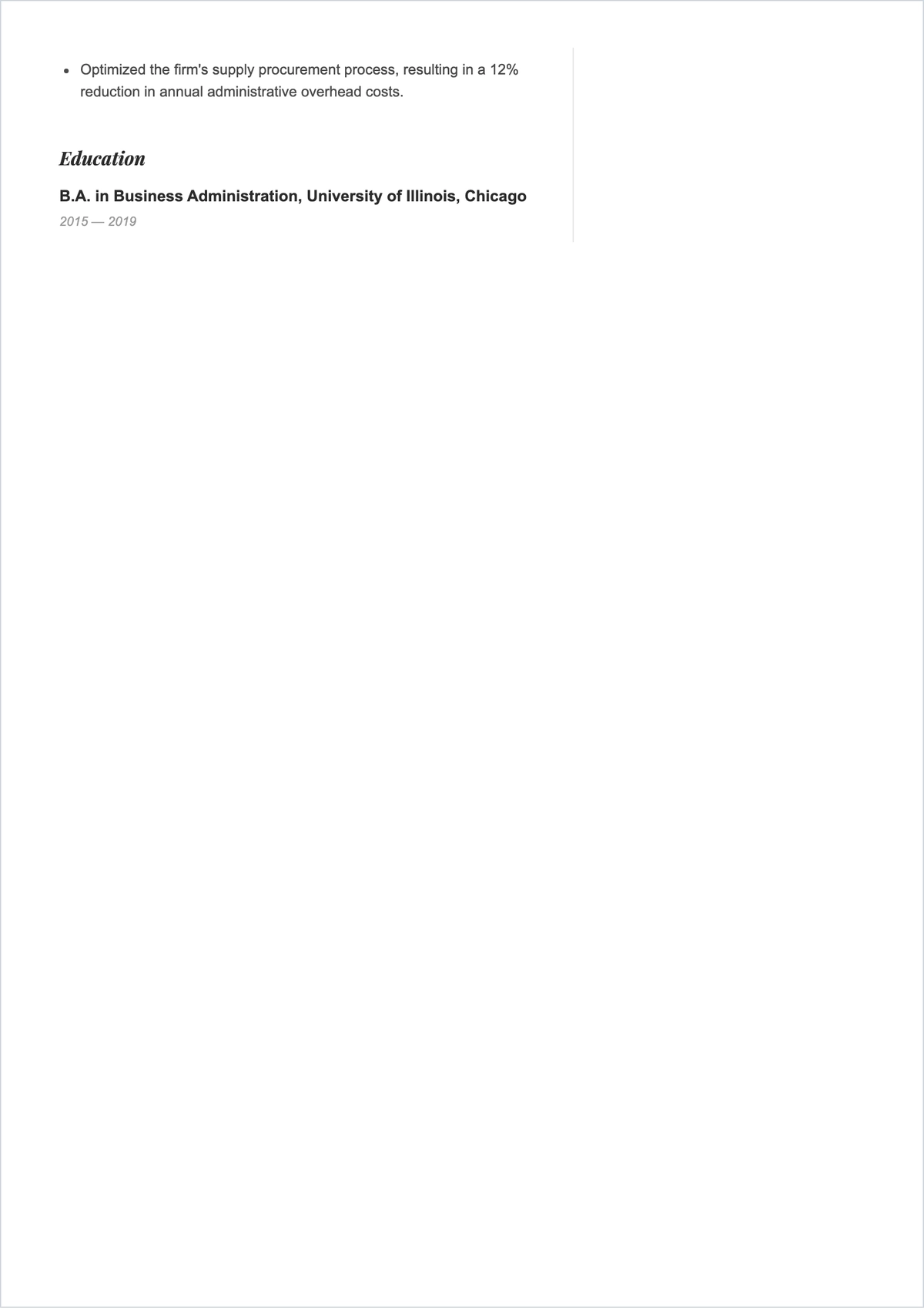 Free One Page Simple ATS CV Template, AI CV Builder