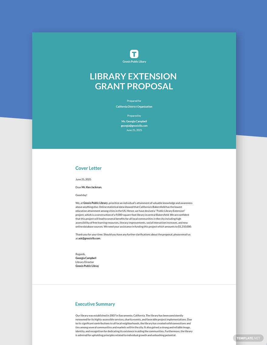 Simple Grant Proposal Template