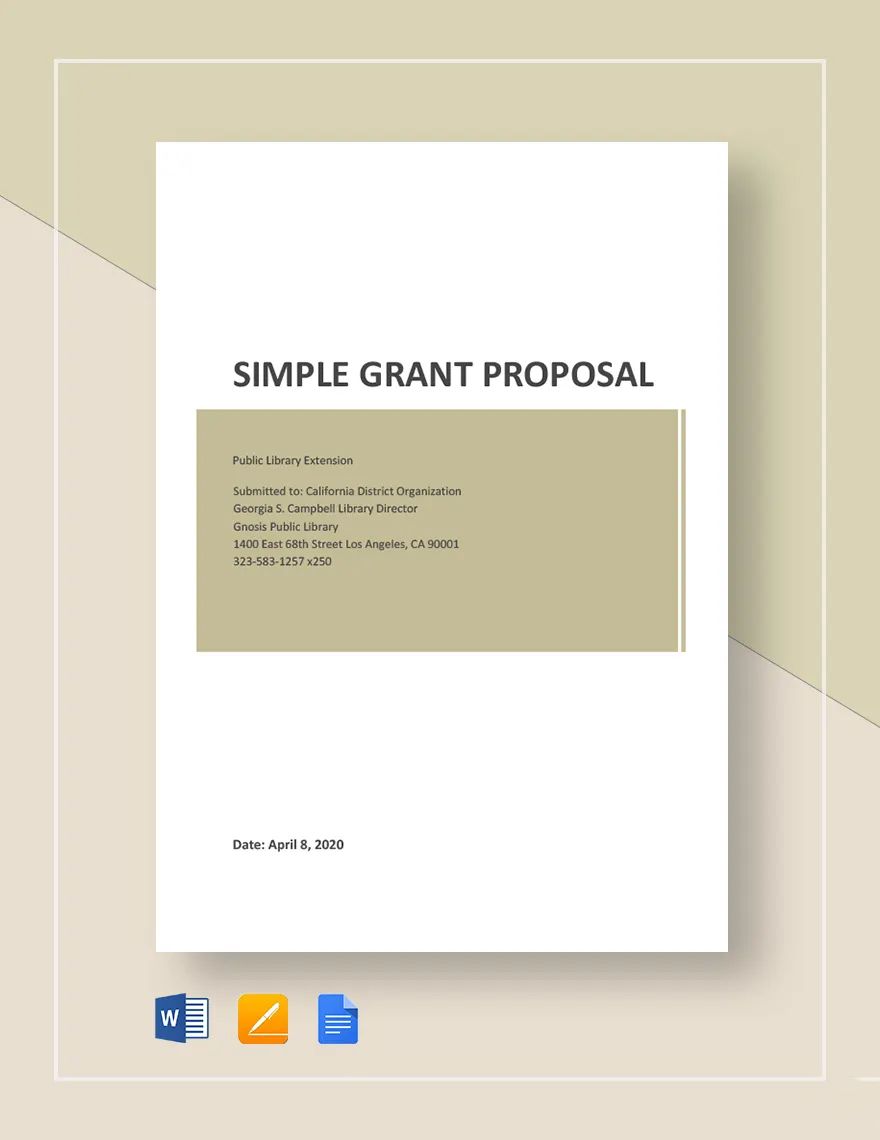Simple Grant Proposal Template