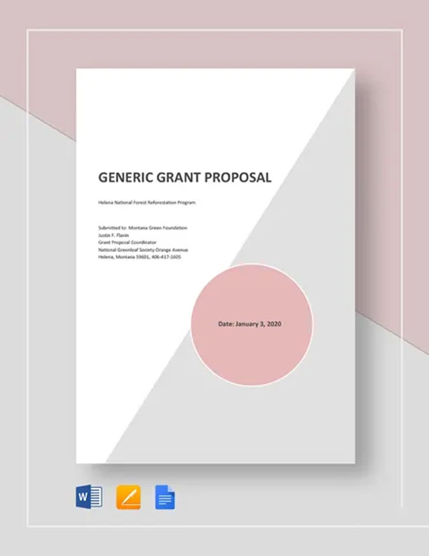 Generic Grant Proposal Template