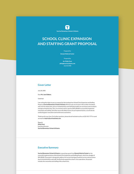 education grant proposal template