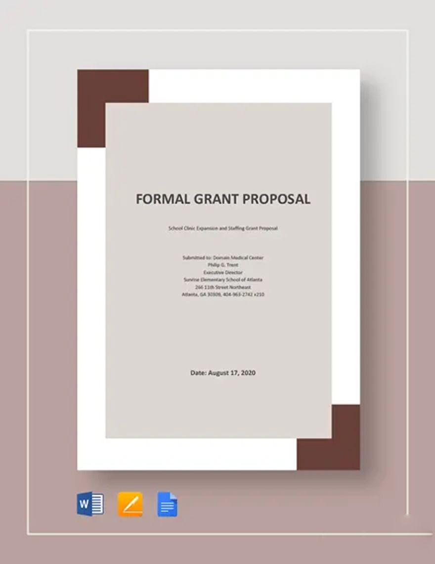 Formal Grant Proposal Template