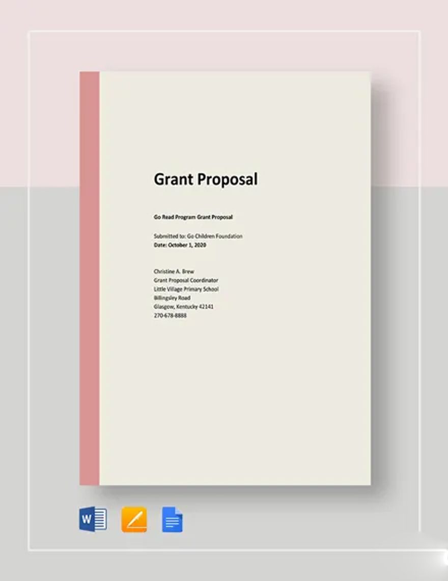 Basic Grant Proposal Template