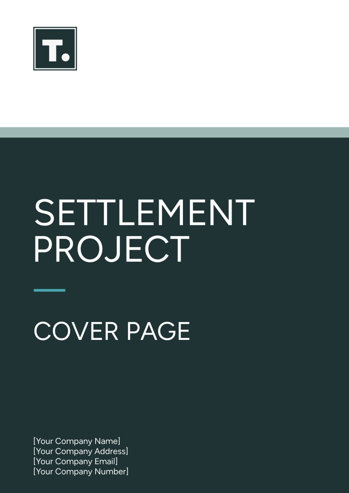 Settlement Project Cover Page
