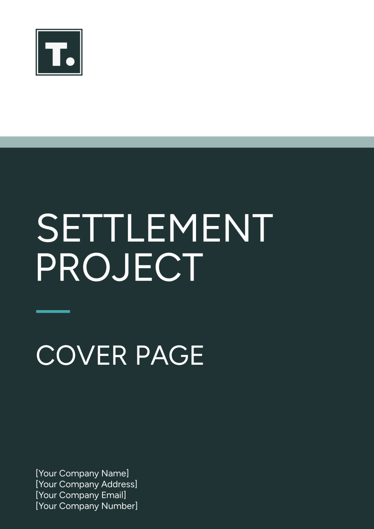 Settlement Project Cover Page Template - Edit Online & Download Example ...