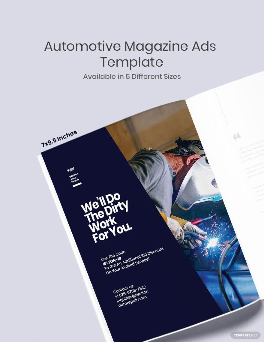 Automotive Magazine Ads Template