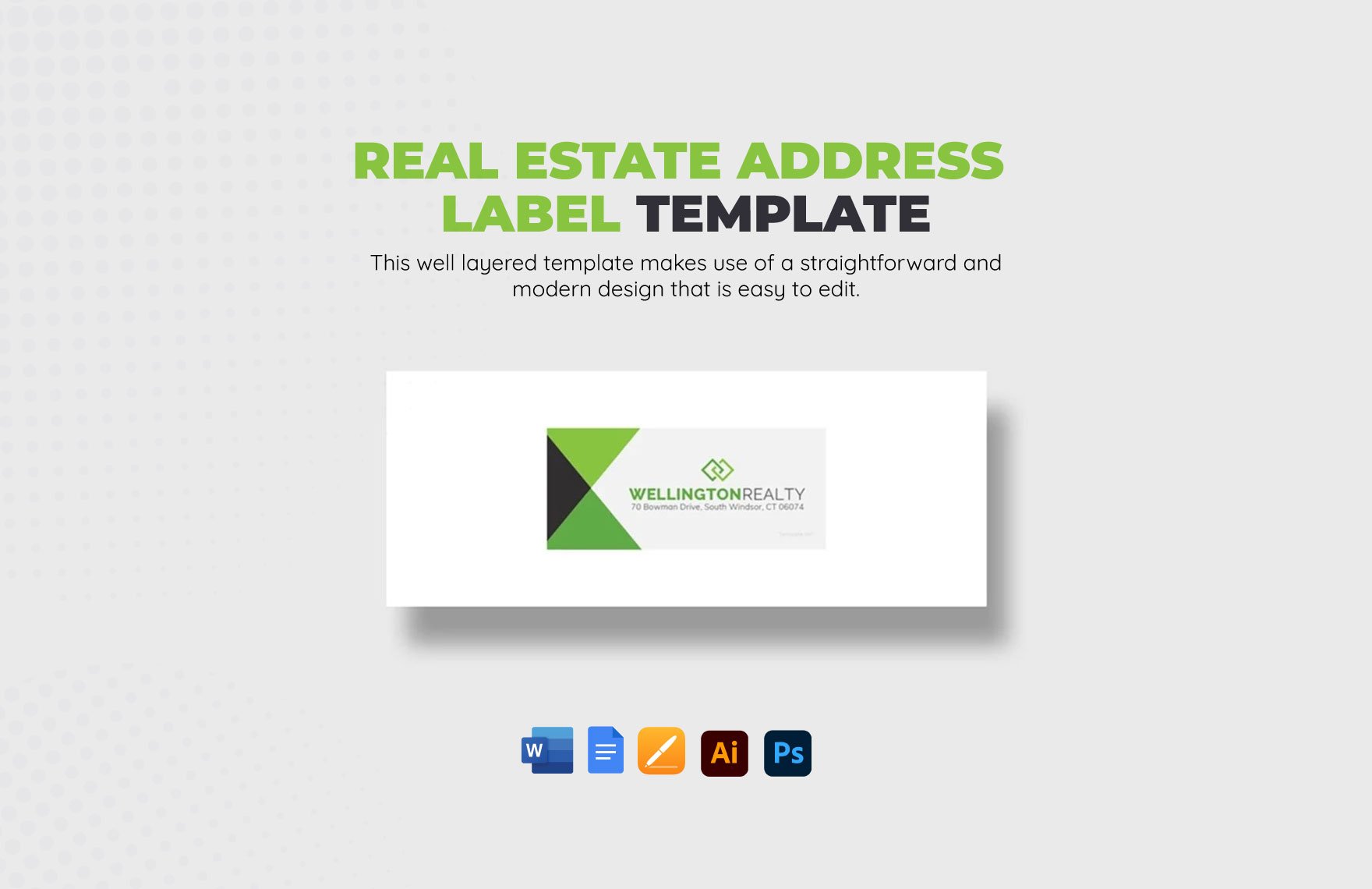 Real Estate Address Label Template in Word, Google Docs, Illustrator, PSD, Apple Pages, Publisher