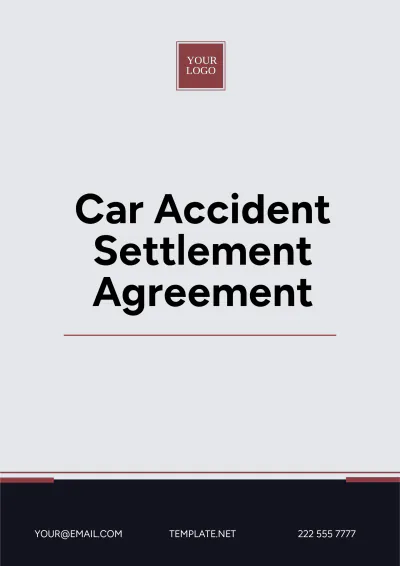 Free Car Accident Settlement Agreement Template to Edit Online