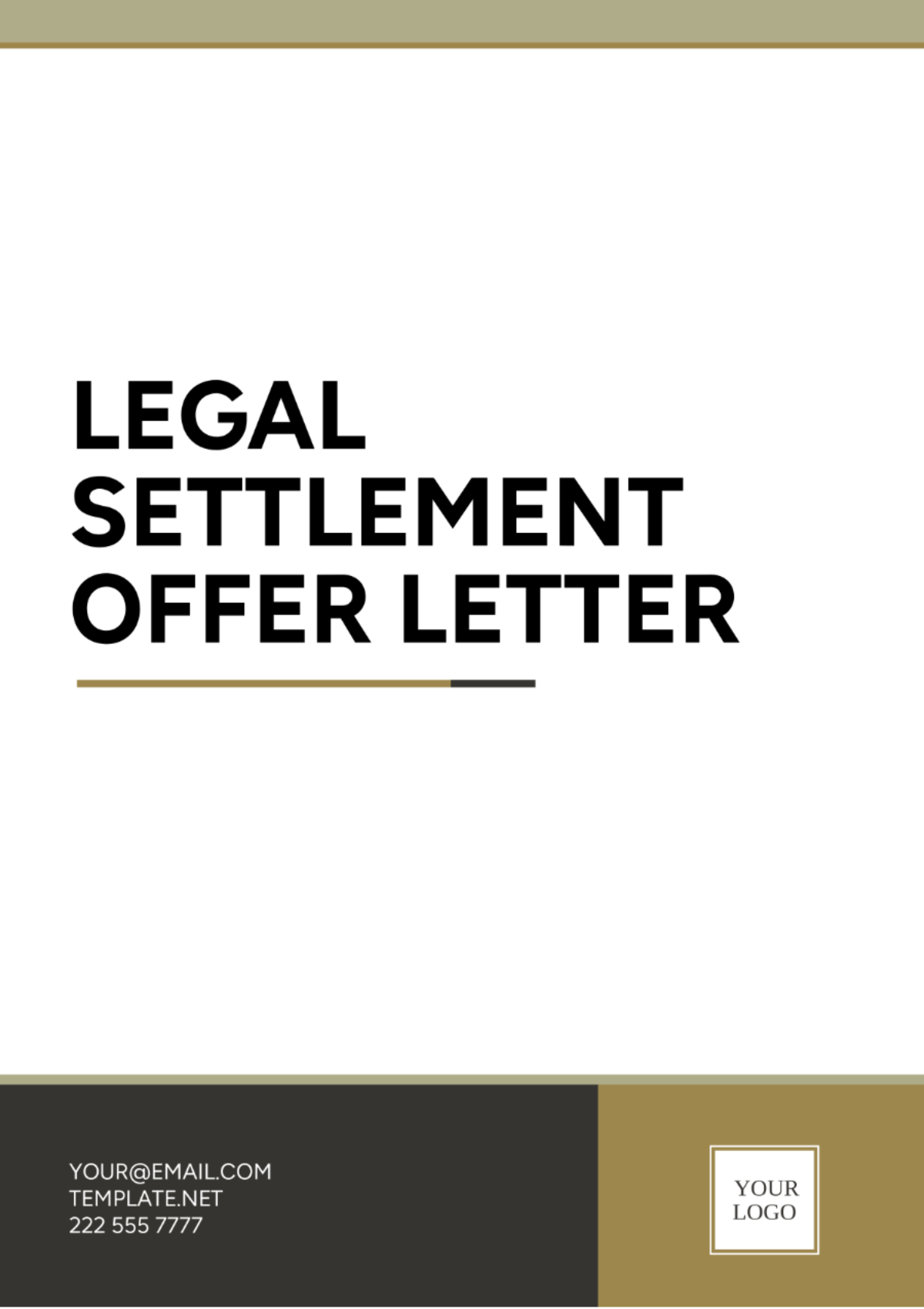 Free Legal Settlement Offer Letter Template