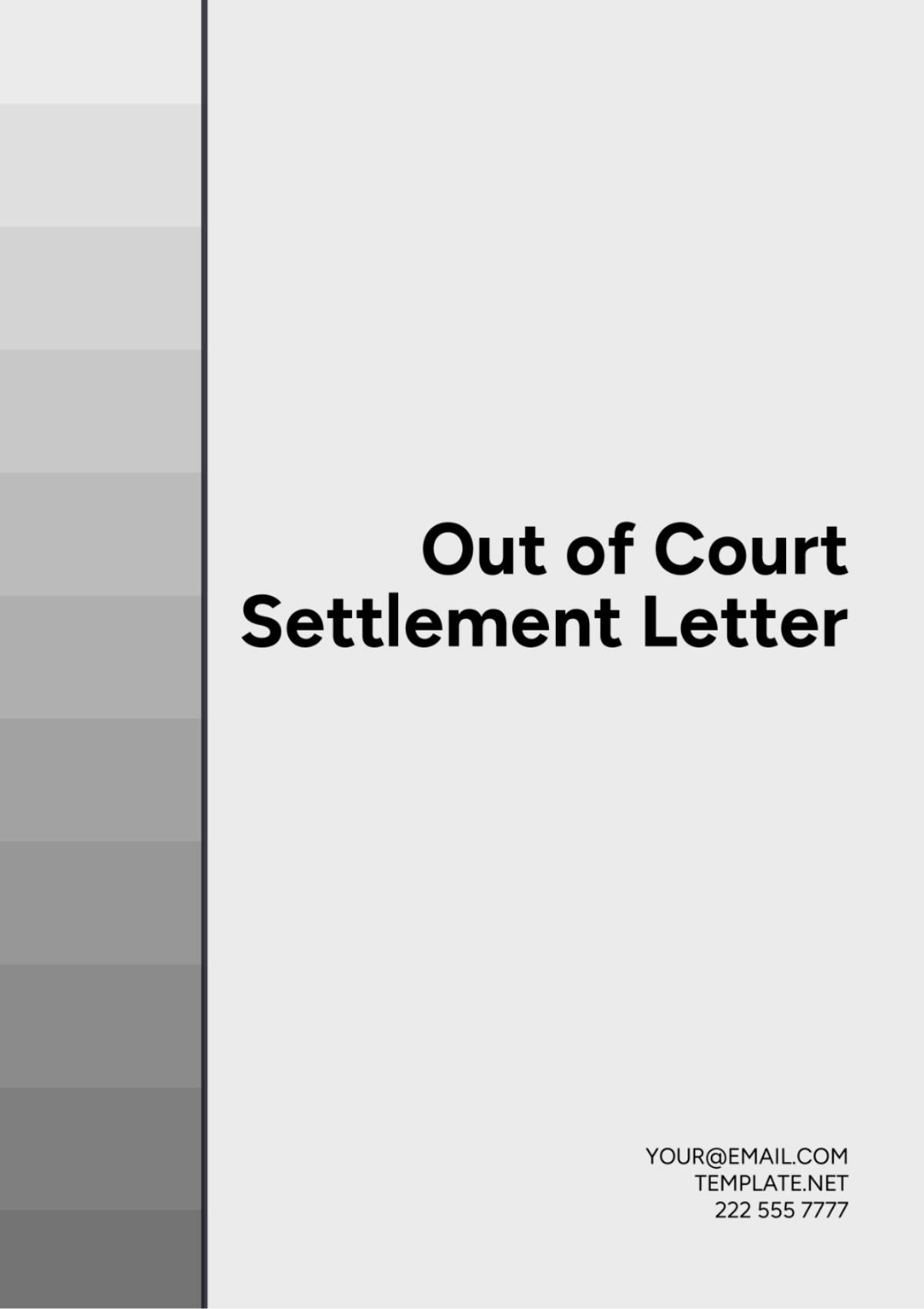 Free Out of court settlement letter Template