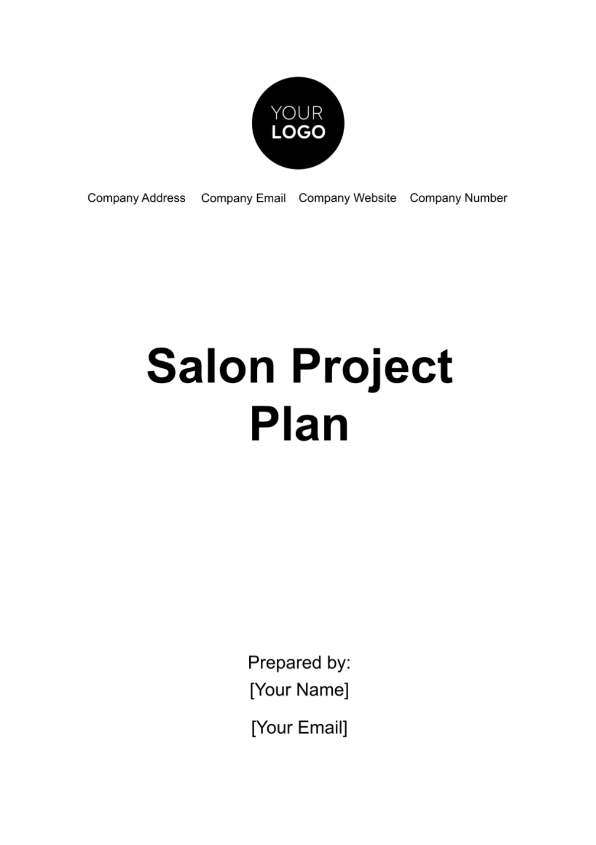 Free Salon Project Plan Template