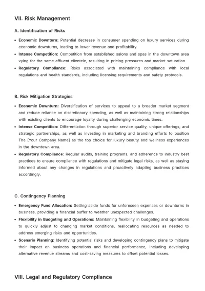 Free Salon Project Plan Template to Edit Online
