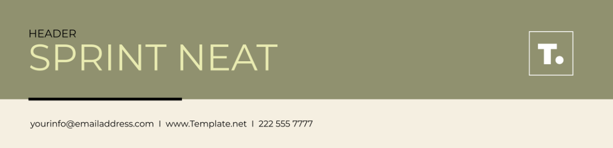 Sprint Neat Header Template - Edit Online & Download Example | Template.net