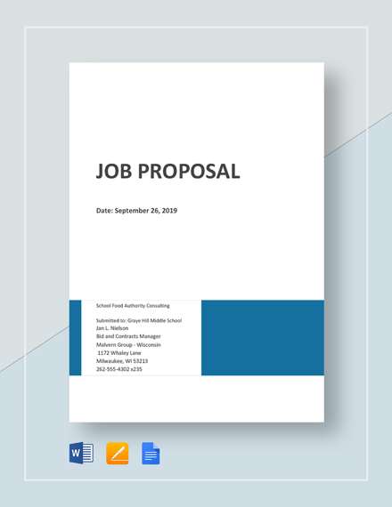 FREE Job Proposal Letter Template - Word (DOC) | Google Docs | Apple ...