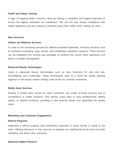 Free Salon Service Report Template to Edit Online