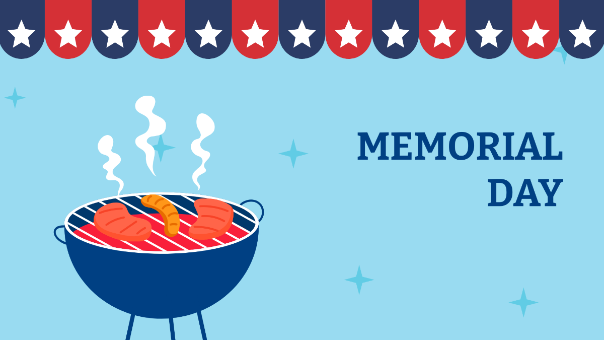 Free Memorial Day BBQ Background Template