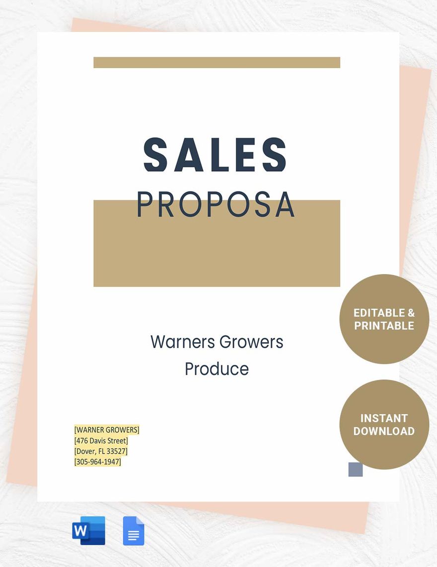Simple Sales Proposal Template