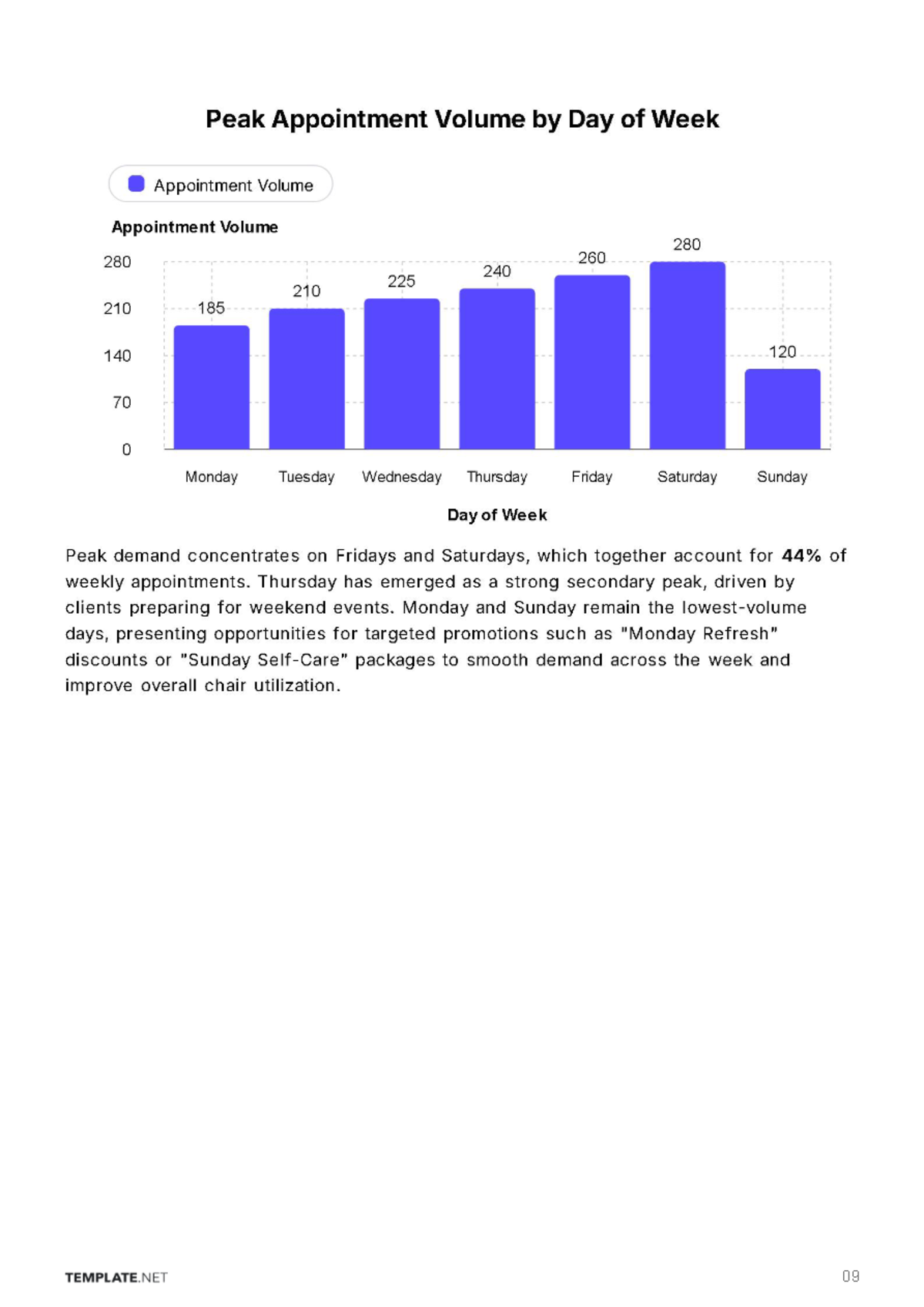 Free Salon Business Report Template to Edit Online