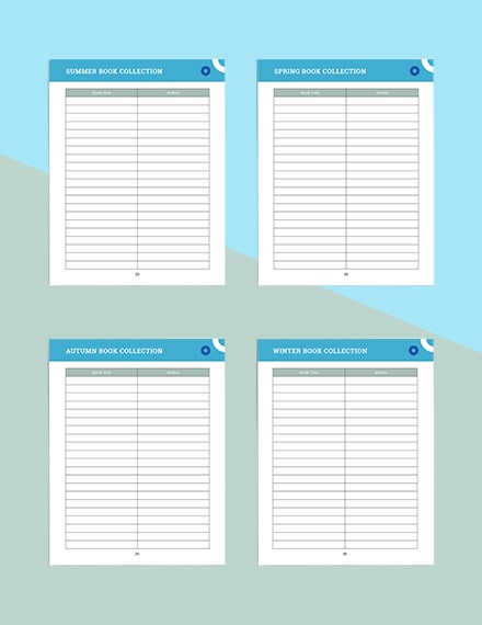  page book Planner Editable