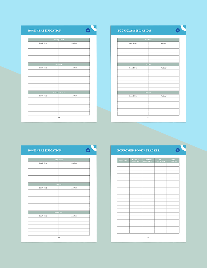40 Page Book Planner Template in Pages, Word, Google Docs, PDF ...