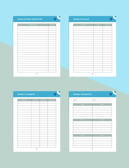  page book Planner Simple
