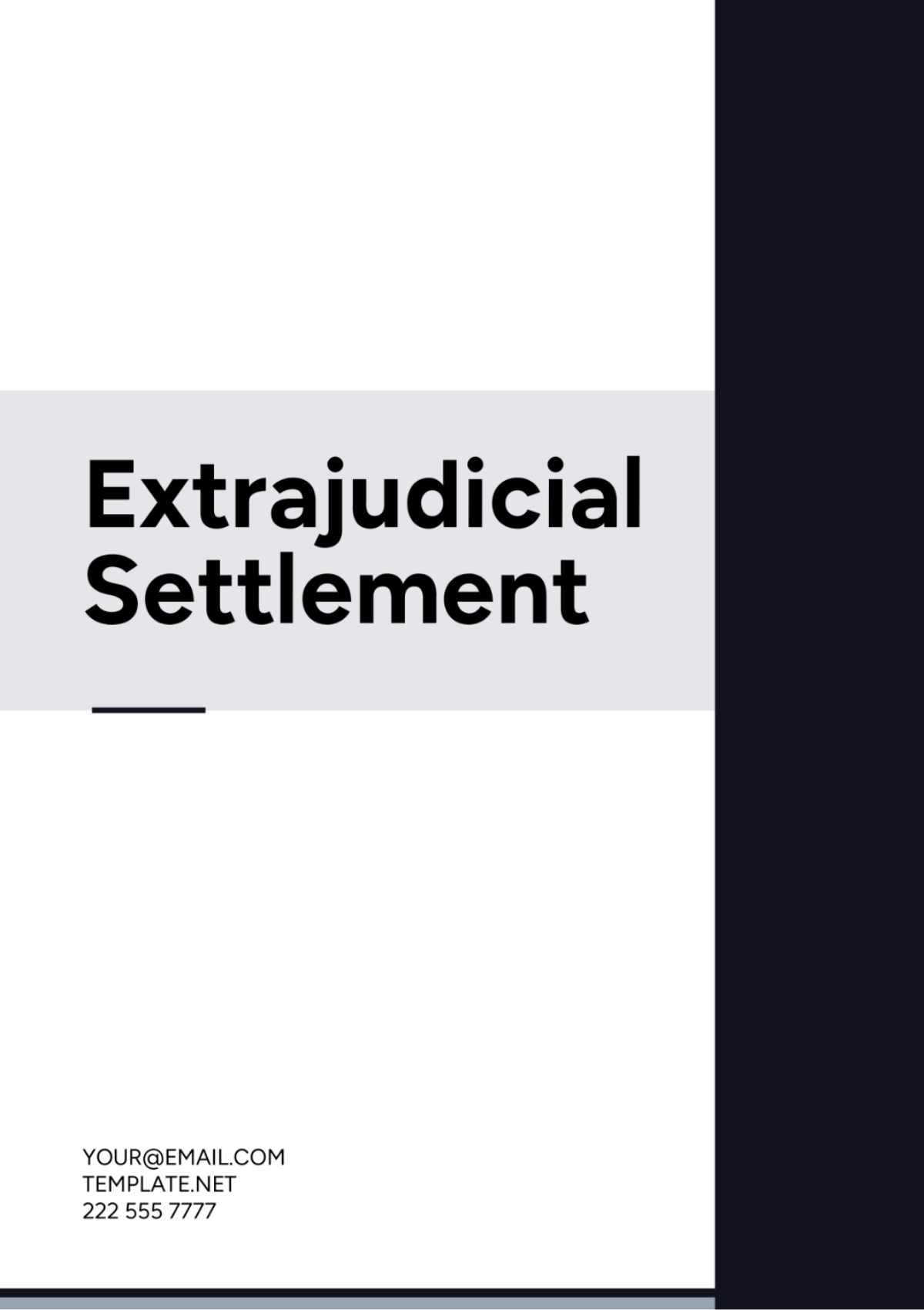 Free Extrajudicial Settlement Template