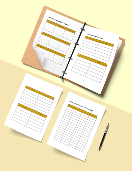 A Book Planner Template Download