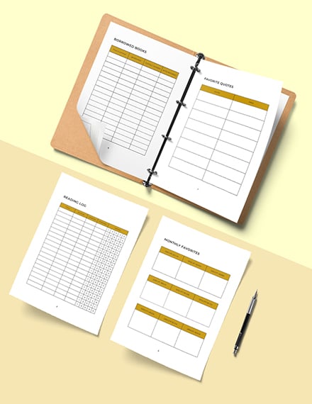 A Book Planner Template Example