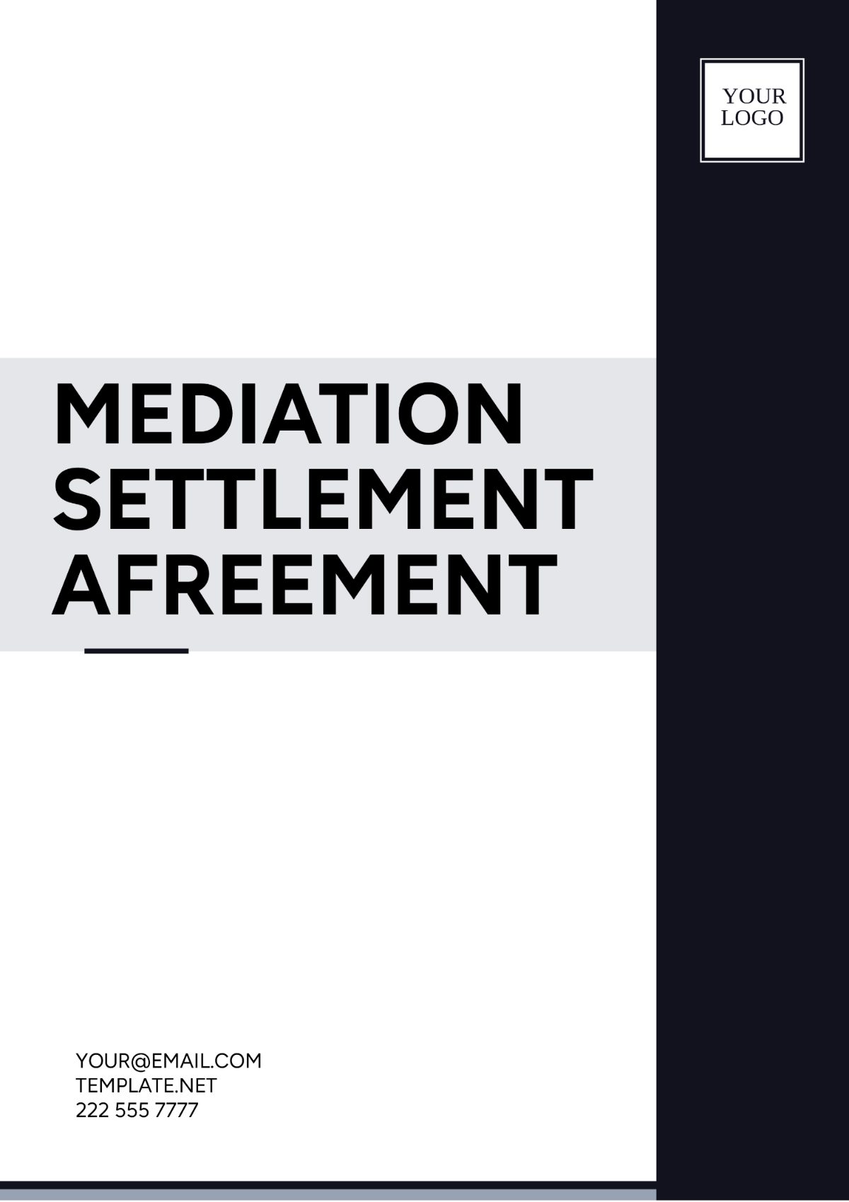 Free Mediation Settlement Agreement Template