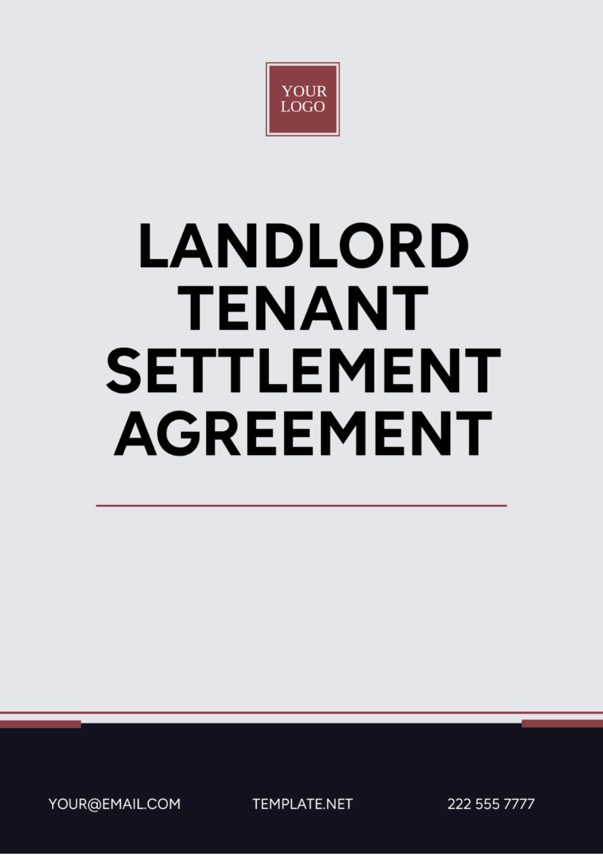 Free Landlord Tenant Settlement Agreement Template