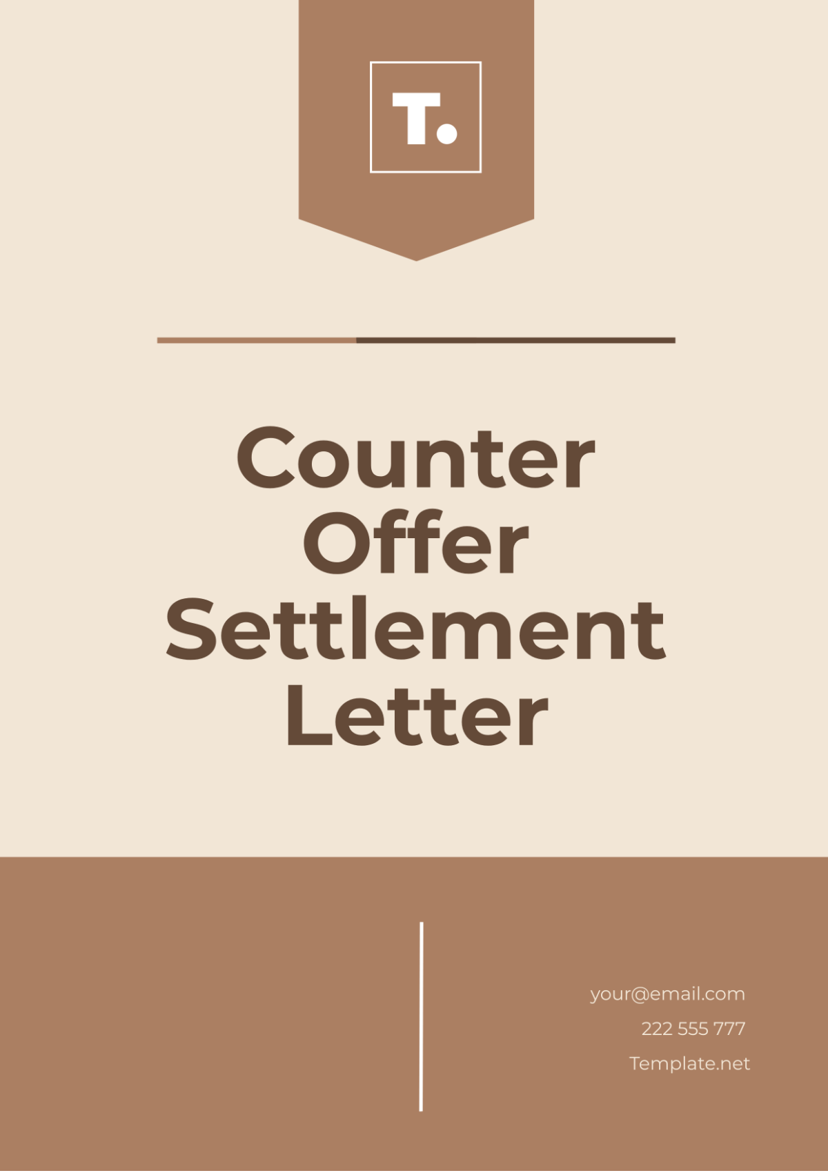 Free Counter Offer Settlement Letter Template