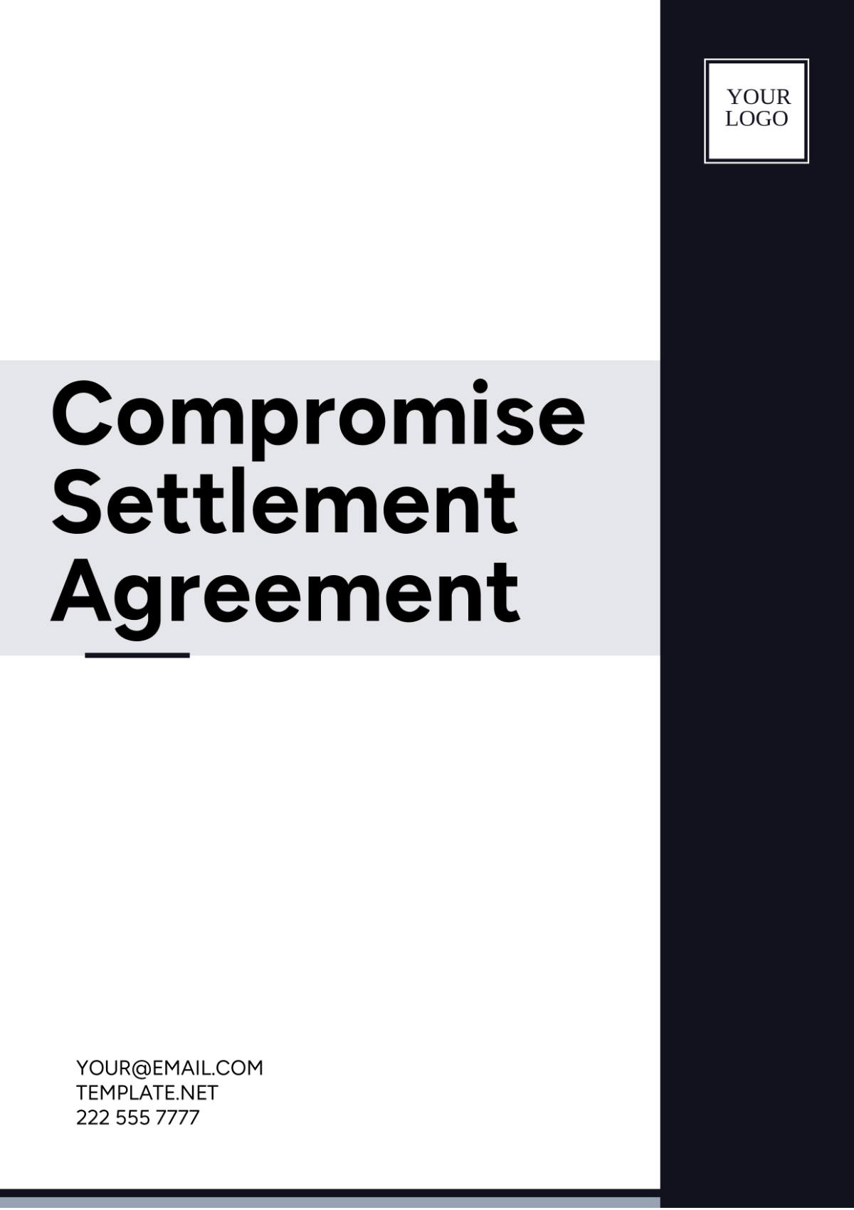 Free Compromise Settlement Agreement Template